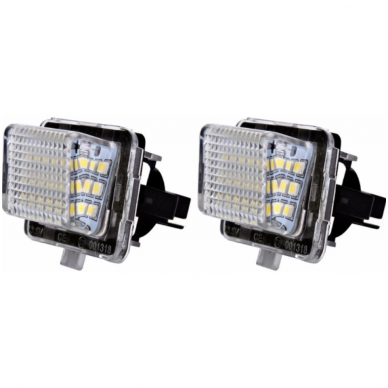 2x LED MB W204,, W212, W216, W221 18 SMD 3w/12v numerio apšvietimo lemputės