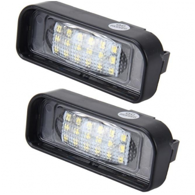 2x LED MB W220 99-05 S-class 18 SMD 3w/12v numerio apšvietimo lemputės