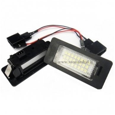 2x Led OEM Error-free numerio apšvietimas Audi A4 A5 Q5 S5 TT, VW Passat 5D R36, 24 SMD 6000k