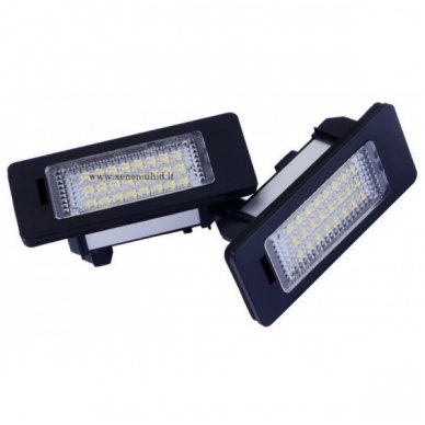 2x Led OEM Error-free numerio apšvietimas BMW 1/ 3/ 5/ X - serijos 18 SMD 6000k