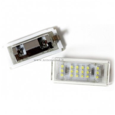 2x Led OEM Error-free numerio apšvietimas BMW E46 4/5 durys 18 SMD 6000k