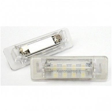 2X LED OEM ERROR-FREE NUMERIO APŠVIETIMAS Mercedes benz MB W210 4D Sedan, W202 4D Sedan Facelif 8 SMD 6000K