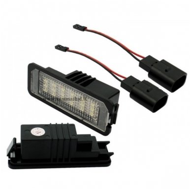 2x Led OEM Error-free numerio apšvietimas Volkswagen automobilių 18 SMD 6000k