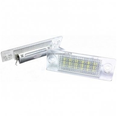 2x Led OEM Error-free numerio apšvietimas Volkswagen, Škoda automobilių 18 SMD 6000k 2