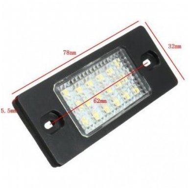 2x Led OEM Error-free numerio apšvietimas  Volkswagen Porsche automobilių 18 SMD 6000k 2