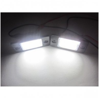 2x Led OEM Error-free numerio apšvietimas  Volkswagen Porsche automobilių 18 SMD 6000k 1