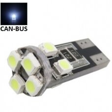 LED CAN BUS lemputė T10 | W5W - 8 LED