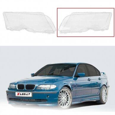 BMW 3 E46 (2001-2005) Facelift - Kairės pusės žibinto stiklas