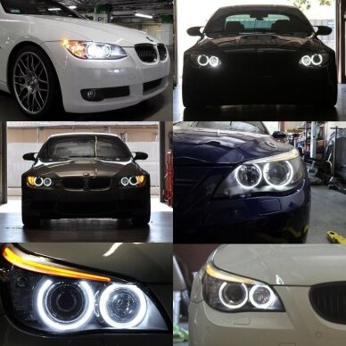 BMW Angel Eyes led markeriai 56W CAN BUS - 3 E90/E91 LCI, X5 E70 be xenon 9