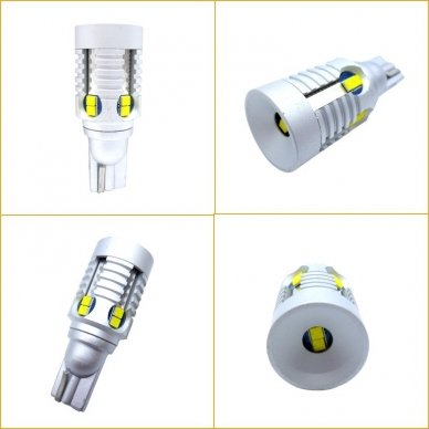 XLED +800% 1500LM CAN-BUS W16W 921 - T15 ZES 12 SMD LED 6000k balta lemputė į atbulinį žibintą 3