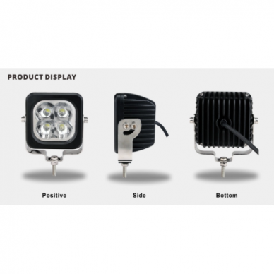 CREE LED MINI plataus švietimo darbo žibintas 40W, 10-30V, 4 LED 8