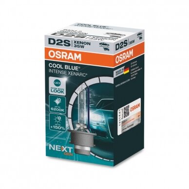 D2S OSRAM XENARC COOL BLUE INTENSE 6200K LED look +150% (NEXT GEN)