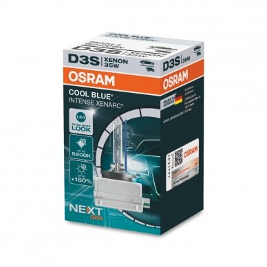 D3S OSRAM XENARC COOL BLUE INTENSE 6200K LED look +150% (NEXT GEN)