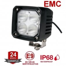 Be akinimo EMC CREE LED Anti-glare darbo žibintas 40W, 10-30V, 4 LED