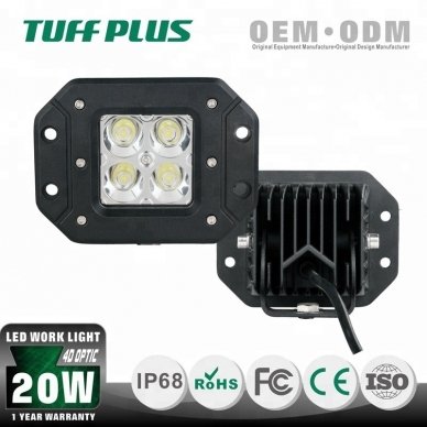 Įleidžiamas MINI LED žibintas plataus švietimo 20W, 10-30V, 4 LED, EMC 3