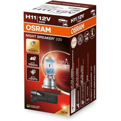 H11 OSRAM NIGHT BREAKER +220% 64211NB220