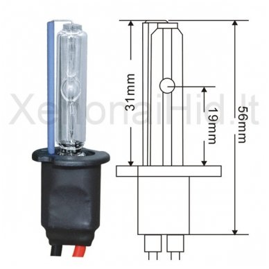 H3, 35W, 6000K xenon lemputė