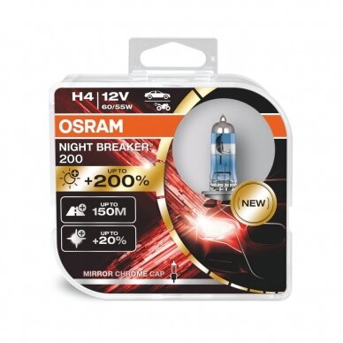 H4 OSRAM NIGHT BREAKER +200% 64193NB200-HCB 2vnt. 3