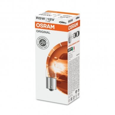 Halogeninė lemputė BA15s / R5W 1vnt. Osram 12V 5W 5007, 4050300525082 4