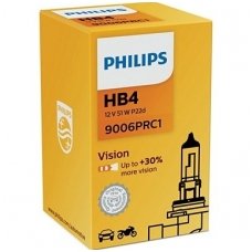 HB4 / 9006 1vnt. Philips Vision +30% 12v 51w 9006PRC1 halogeninė lemputė