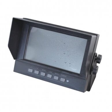 IP69K Parkavimo monitorius AHD LCD 7.0 colių 2 kanalai 4PIN 12V-24V 3