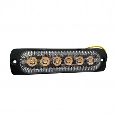 Įspėjamasis SUPER MINI 6 LED 9W švyturėlis - geltonas 12V-24V 3