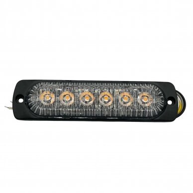 Įspėjamasis SUPER MINI 6 LED 9W švyturėlis - geltonas 12V-24V 5