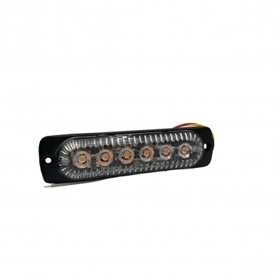 Įspėjamasis SUPER MINI 6 LED 9W švyturėlis - geltonas 12V-24V 1