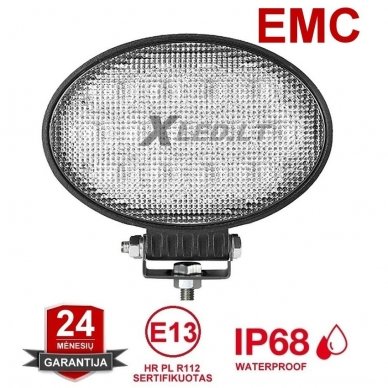 "JOHN DEERE" stiliaus ovalus 65W CREE LED plataus švietimo darbo žibintas EMC, 10-32V