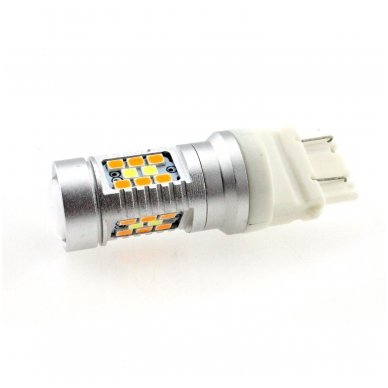 LED 3157 / PY27/7W - 6w 28smd LED keturių kontaktų amerikietiškų automobilių posūkio gabarito/DRL lemputė 2