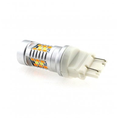 LED 3157 / PY27/7W - 6w 28smd LED keturių kontaktų amerikietiškų automobilių posūkio gabarito/DRL lemputė 4