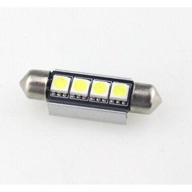 Led CAN BUS lemputė F10 / C10W 42mm - 4 LED 2