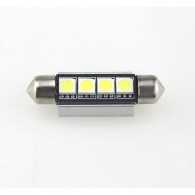 Led CAN BUS lemputė F10 / C10W 42mm - 4 LED 3