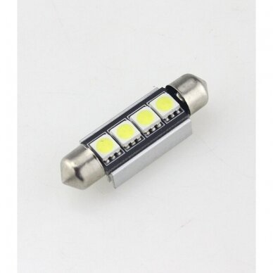 Led CAN BUS lemputė F10 / C10W 42mm - 4 LED 1