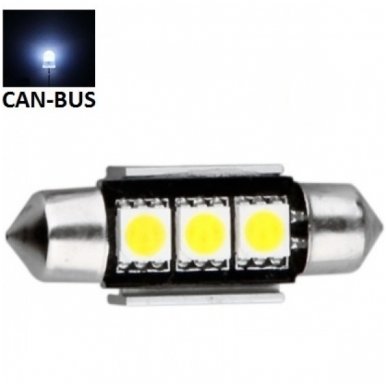 Led CAN BUS lemputė F10 / C5W 39mm - 3 LED