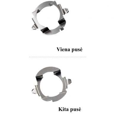 LED H7 lemputės adapteris - montavimo lizdas LED sistemoms, laikiklis BMW/ VW/ AUDI/ MB/ TOYOTA/ MAZDA/ SAAB/ NISSAN 5