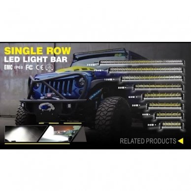 MINI LED BAR žibintas 50W 12-24V COMBO 29cm 2