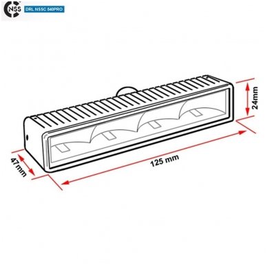 NSSC AMIO DRL-540PRO LED dienos šviesos žibintai 12-24V 10