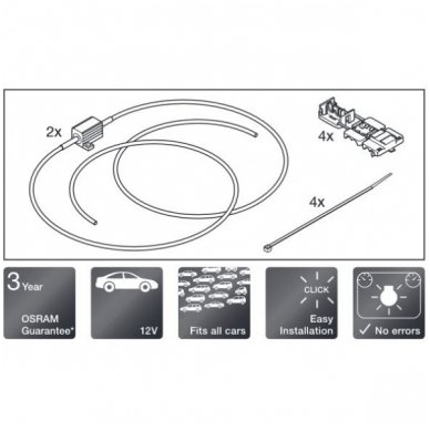 OSRAM CAN BUS CONTROLER 12V 5W, LED klaidų naikintojai LEDCBCTRL101 3