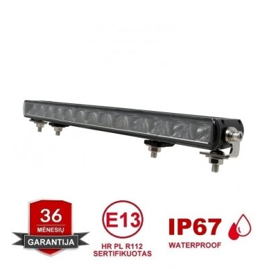 SLIM LED BAR lenktas sertifikuotas žibintas 84W 8400LM 12-24V (E9 HR PL) COMBO 52cm