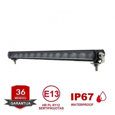 SLIM LED BAR sertifikuotas žibintas 84W 8400LM 12-24V (E9 HR PL) COMBO 52cm