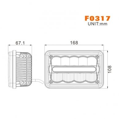 Sunkvežimių / MOTO priekinis CREE LED žibintas 45W artimos/ tolimos/ gabaritas 9-32V 15