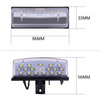 TOYOTA Prius zvw30 LED numerio apšvietimas 2009-2015m 4