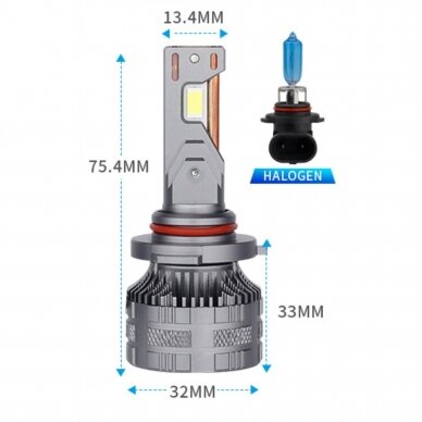 XLED HIR2 / 9012 SUPER LASER +600% X-TREME CAN-BUS LED sistema 12V-24V 2x13000LM 6