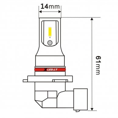 XLED HB4 / 9006 LED FOG ZES lemputė rūko ir DRL žibintams 5